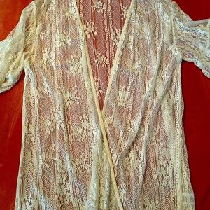 Lace sheer cardigan